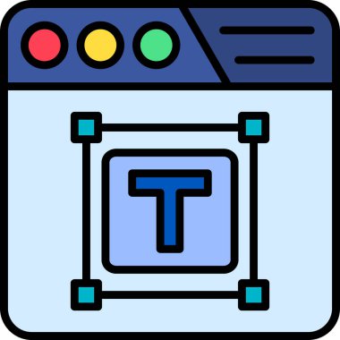 tarayıcı simgesi, vektör illüstrasyonu