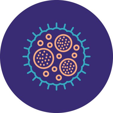 Coronavirüs simgesi, covid 19, virüs, vektör illüstrasyonu