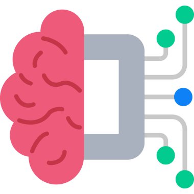 Beyin. Web simgesi basit illüstrasyon