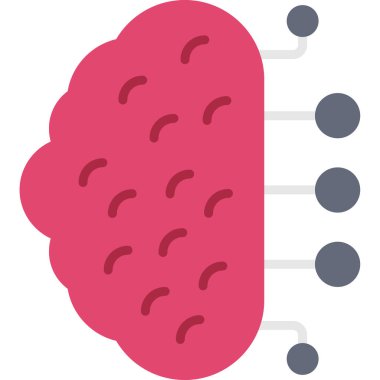 Beyin. Web simgesi basit illüstrasyon