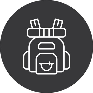 Sırt çantası simge vektör çizim