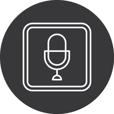 Mikrofon simgesinin vektör illüstrasyonu