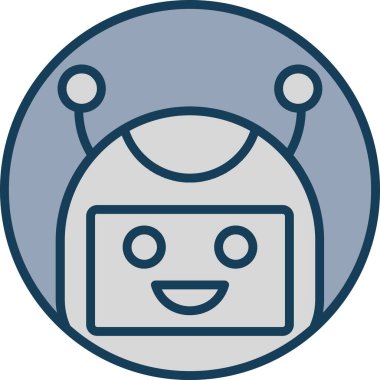 Robot simgesinin vektör illüstrasyonu