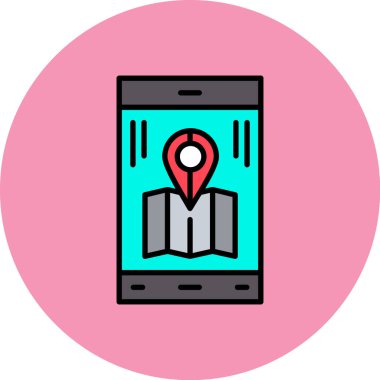 konum haritası simgesi - taslak biçimi