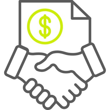 Dolar tokalaşma vektör simgesi