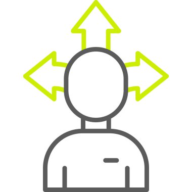 Oklu bir adamın vektör çizimi