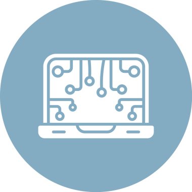 Modern dizüstü bilgisayarın vektör illüstrasyonu teknolojiden yoksun