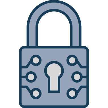 Güvenli kilit simgesi vektör illüstrasyonu