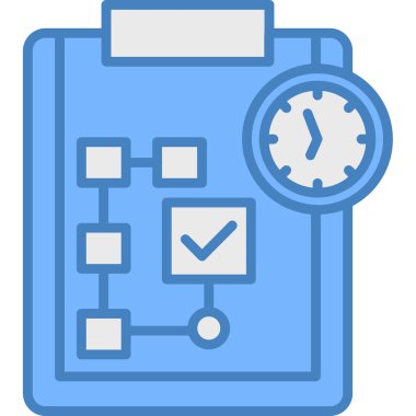 Saat simgesi vektör illüstrasyonu