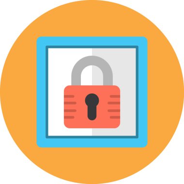 Asma kilit renkli vektör simgesi