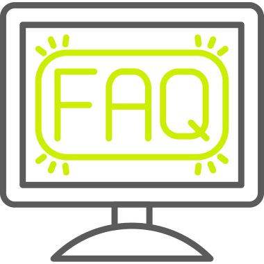 Faq. Web simgesi basit tasarım