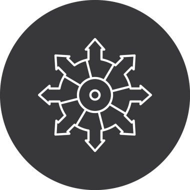 Kar tanesi. Web simgesi basit tasarım