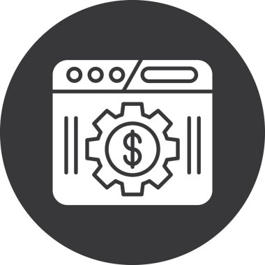 Dolar makinesi simgesi, alışveriş ve para