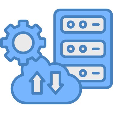 Sunucu. Web simgesi basit illüstrasyon