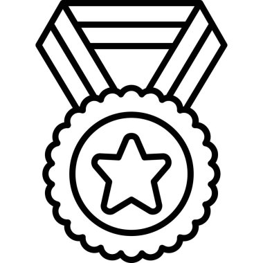 ödül madalya ikonu, modern ve moda tasarım tarzı vektör illüstrasyonu