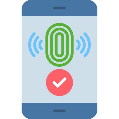 Parmak izi. Web basit illüstrasyon tasarımı