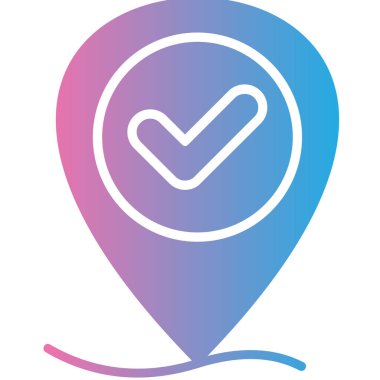 Bir konum simgesinin vektör illüstrasyonu