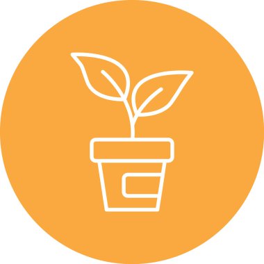 Bitki. Web simgesi basit tasarım