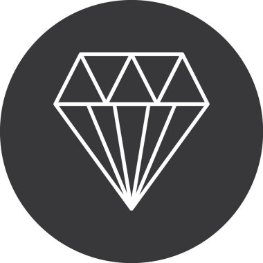 Elmas. Web simgesi basit illüstrasyon
