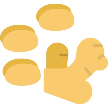 Bir köpek simgesiyle el.