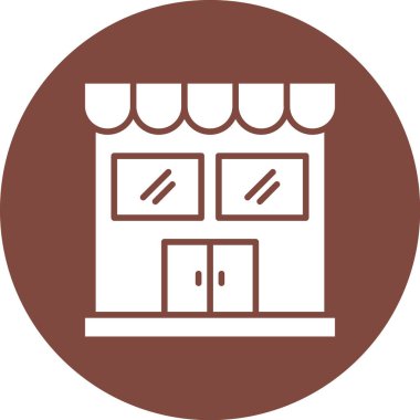 Dükkan. Web simgesi basit illüstrasyon