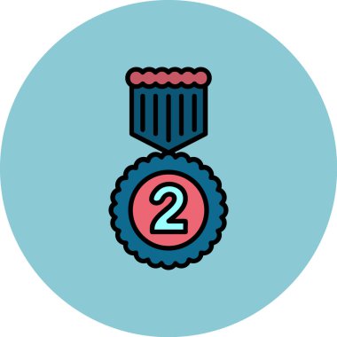 Madalya. Web simgesi basit illüstrasyon