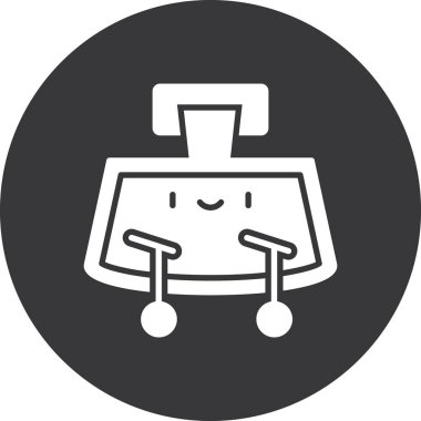 Bir sandalye simgesinin vektör illüstrasyonu