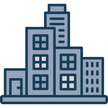 bina inşa simgesi doldurulmuş ana hatlar biçiminde