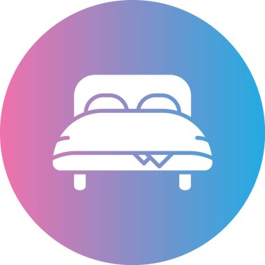 Yatak simgesinin vektör illüstrasyonu