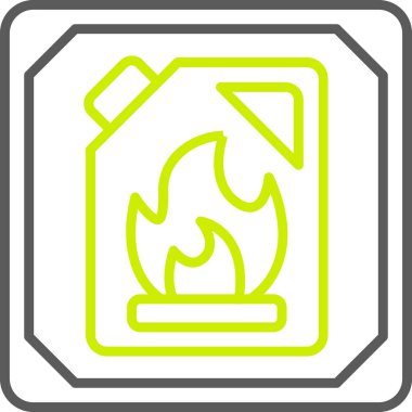 Moda tarzında izole edilmiş alevli ateş simgesi