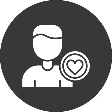 kalp ikonu, illüstrasyon vektör tasarımı