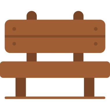 Tahta bank, illüstrasyon, beyaz arkaplanda vektör.