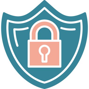 Asma kilit. Web simgesi basit illüstrasyon