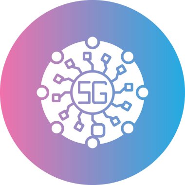 Mavi çizgi devre kartı simgesi beyaz arkaplanda izole edildi. Devre kartı simgesi. Soyut çember rastgele noktalar. vektör illüstrasyonu.