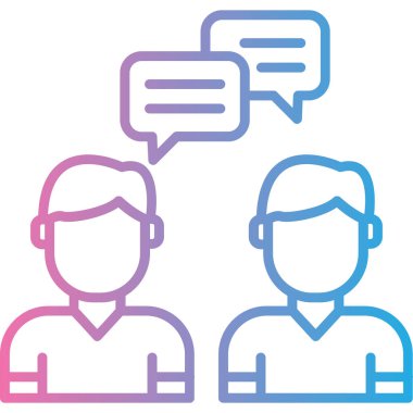 Sohbet simgesi vektör illüstrasyonu