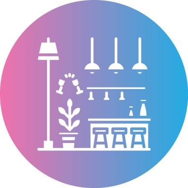 Bir restoran simgesinin vektör illüstrasyonu