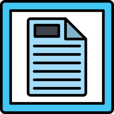 Belge. Web simgesi basit illüstrasyon