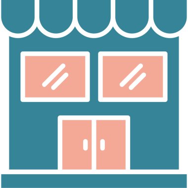 Otelde. Web simgesi basit illüstrasyon