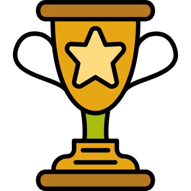 Trophy Kupası simgesi. Trophy Kupası vektör simgesi web için anahat çizimi