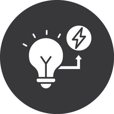 ampul simgesi, modern, basit tasarım, vektör illüstrasyonu