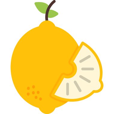 vektör limon ikiye bölündü.