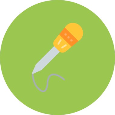 Mikrofon düz vektör simgesi