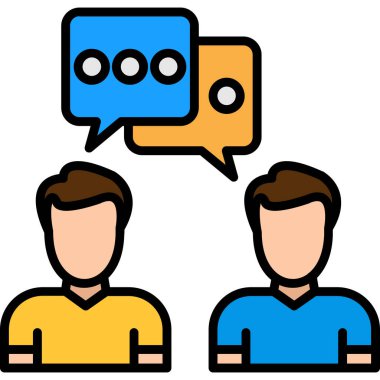 Konuş. Web simgesi basit illüstrasyon