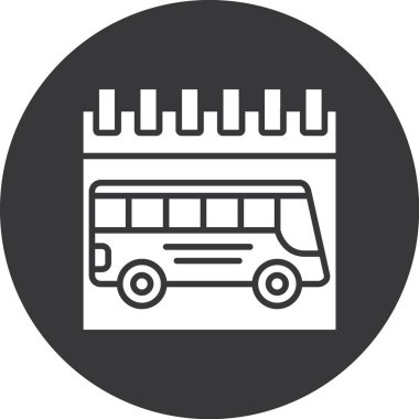 bus simgesi, vektör illüstrasyonu