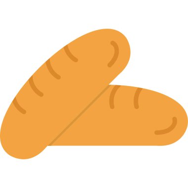 fırın ekmek simgesi düz stil