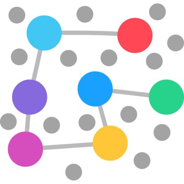 molekül yapı vektörü simgesi.