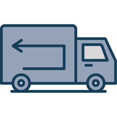 Van dağıtım vektör simgesi kolayca düzenleyebilir ya da değiştirebilir