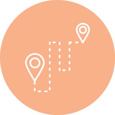 konum haritası simgesi ana hat biçiminde