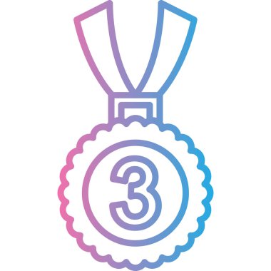 Madalya simgesi, vektör illüstrasyonu basit tasarım