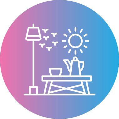 Bir lamba simgesinin vektör illüstrasyonu